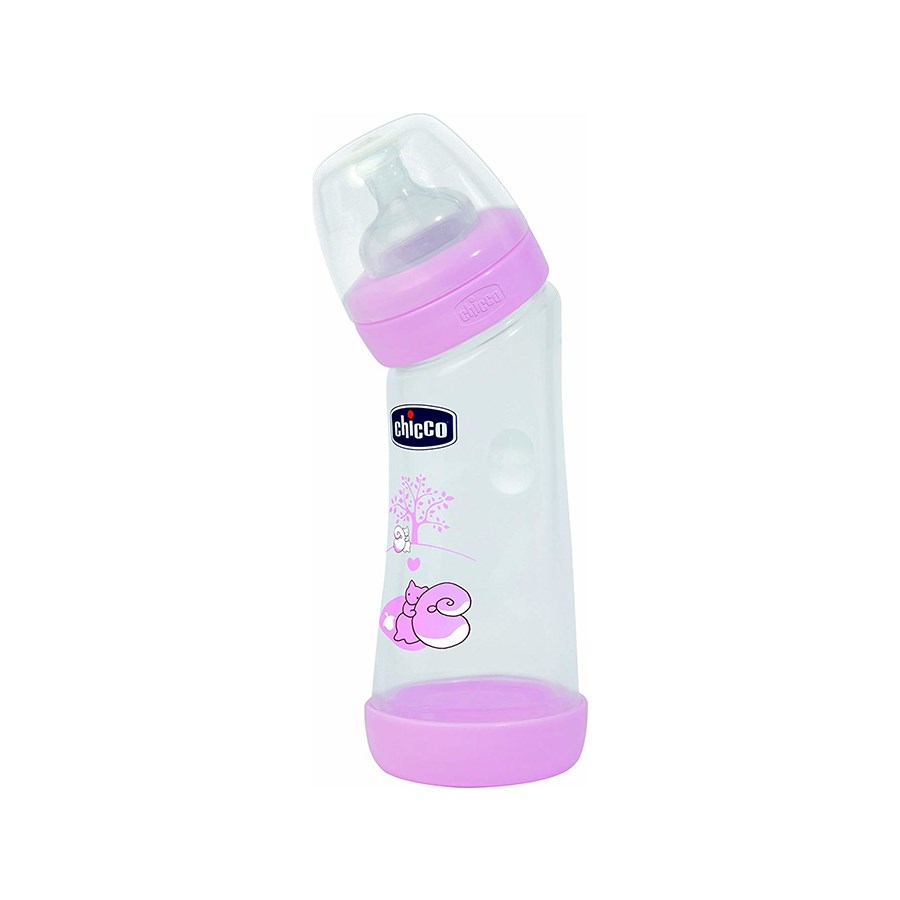 Chicco Wellbeing İlk Açılı Biberon 250 ml Kız