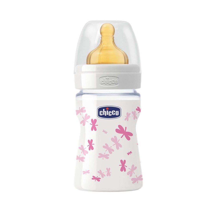 Chicco Wellbeing Kauçuk Cam Biberon 150 ml Kız