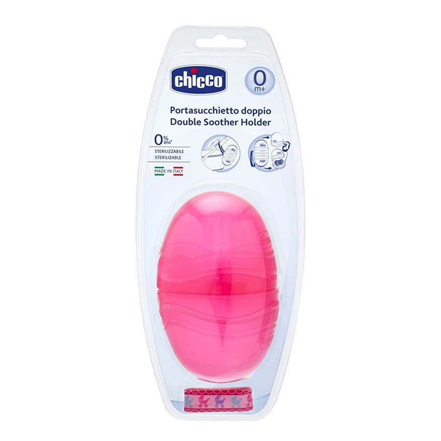 Chicco Çift Emzik Taşıyıcı Pembe