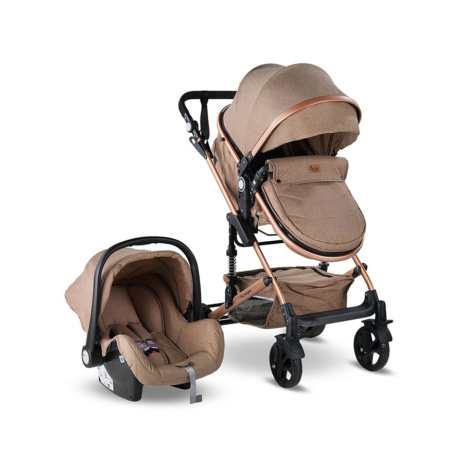 Babyhope Runner Travel Sistem Bebek Arabası Gold