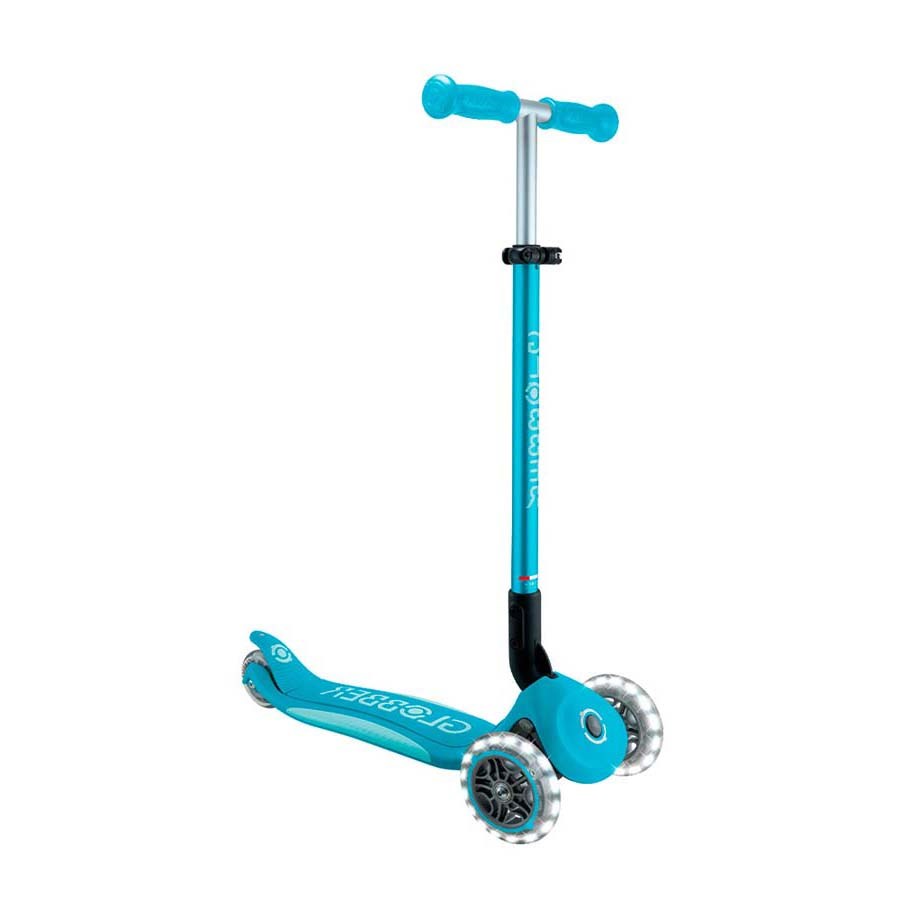 Globber Elite Deluxe Işıklı Scooter-Mavi