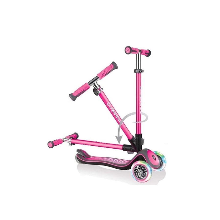 Globber Elite Deluxe Işıklı Scooter - Pembe 