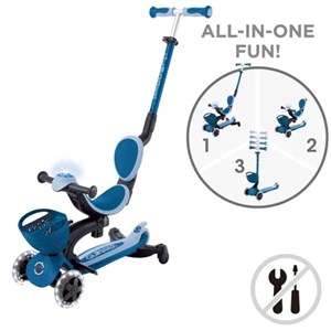 Globber Go Up Baby 360 Işıklı Scooter-P.Mavi