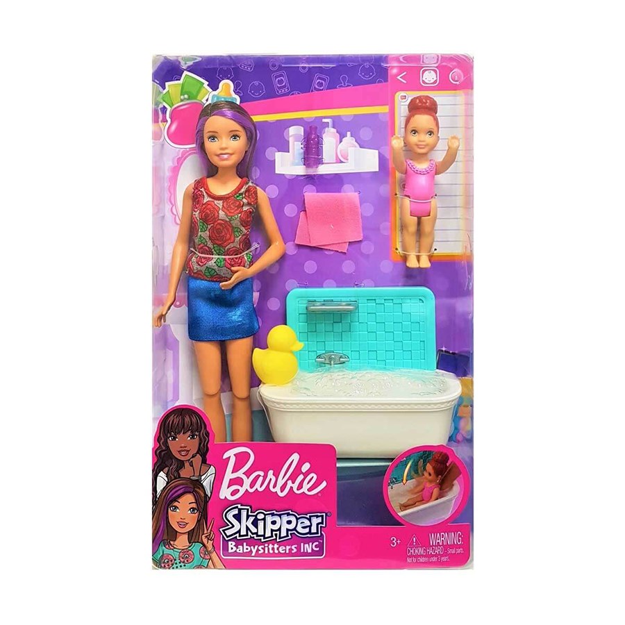 Barbie Bebek Bakıcılığı Oyun Seti Küvet