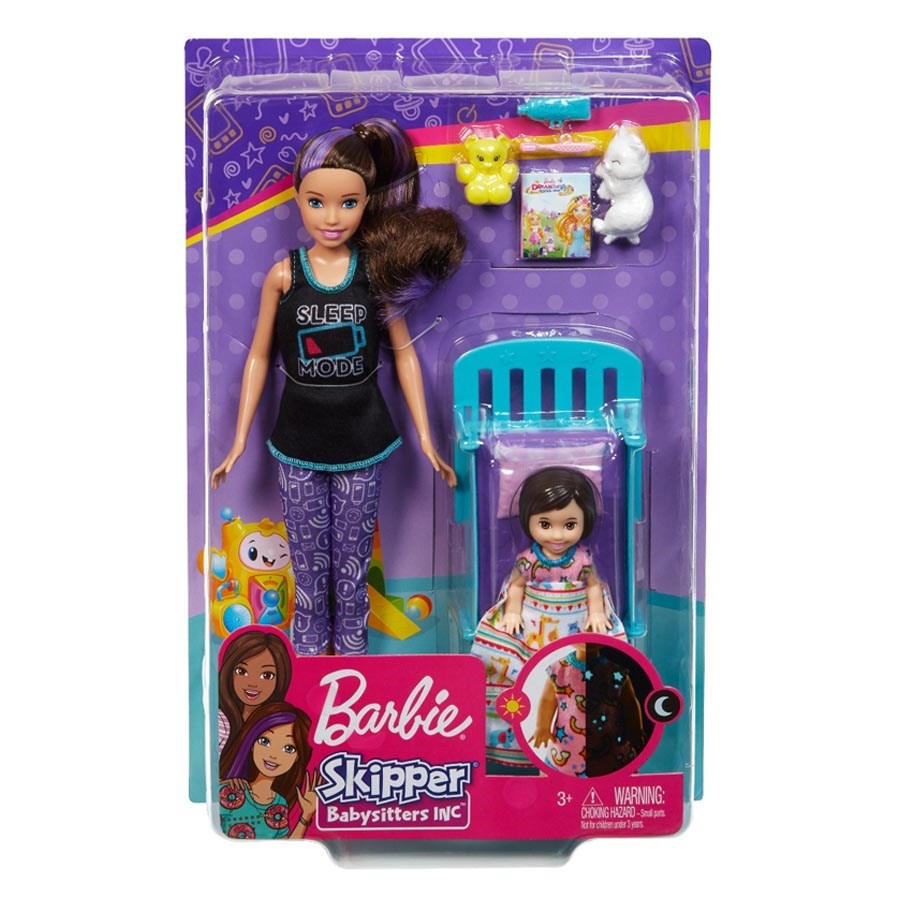 Barbie Bebek Bakıcılığı Oyun Seti Yatak