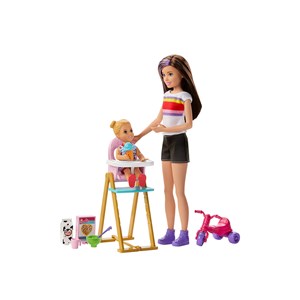 Barbie Bebek Bakıcılığı Oyun Seti Mama Sandalyesi