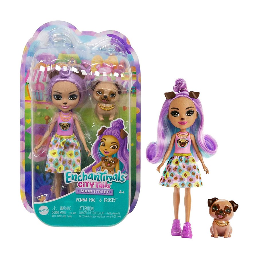 Enchantimals Popüler Bebekler Penna Pug & Trusty