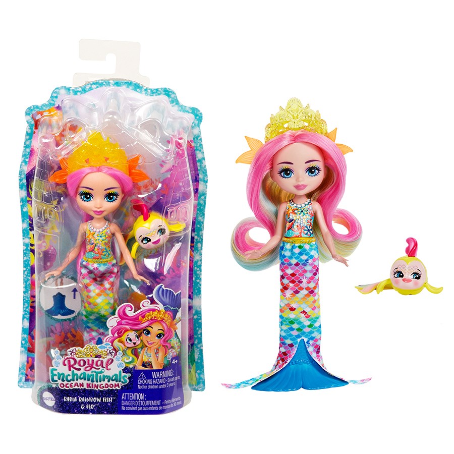 Enchantimals Popüler Bebekler Radia Rainbow Fish Ve Flo