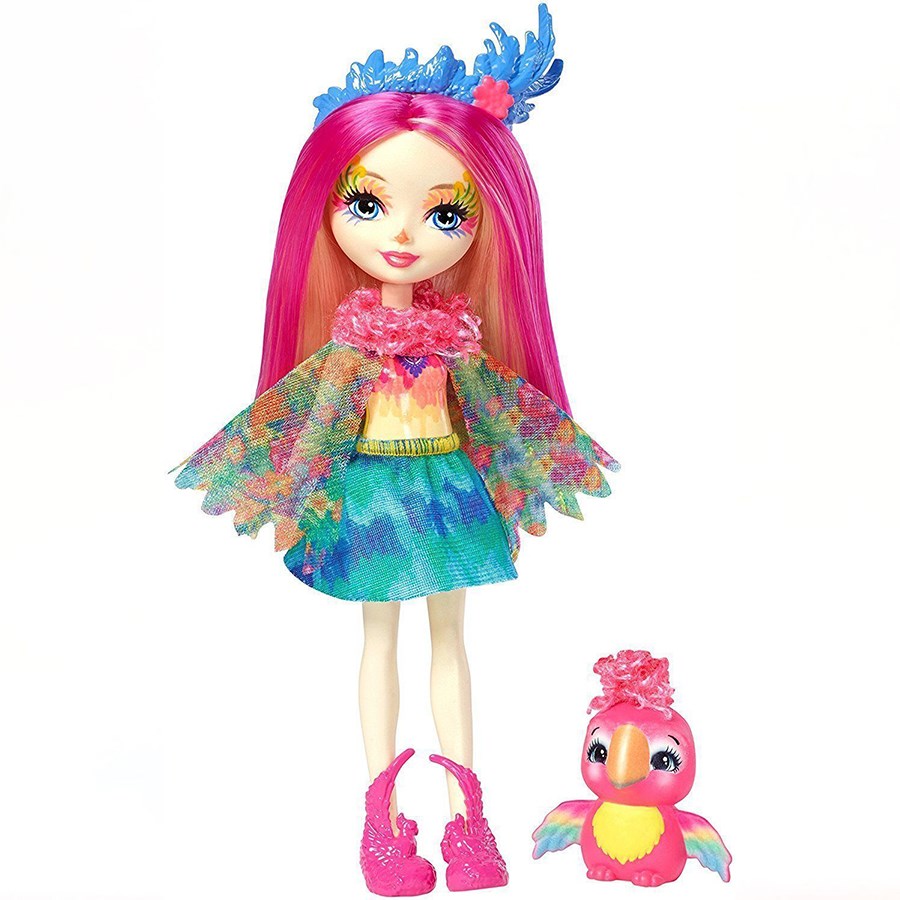 Enchantimals Popüler Bebekler Peeki Parrot Ve Shenny