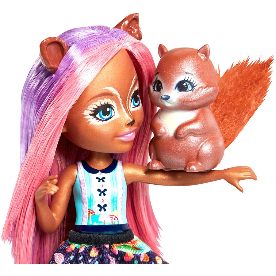 Enchantimals Popüler Bebekler Sancha Squirrel Ve Stumper