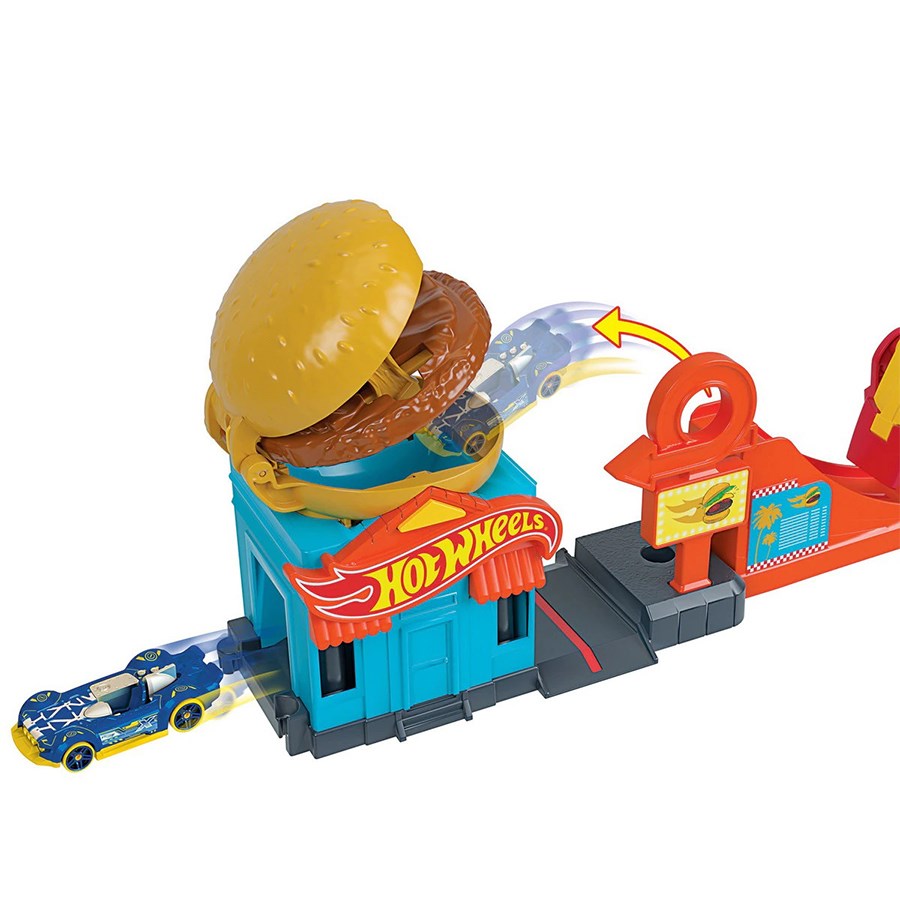 Hot Wheels Şehir Otoparkı Garaj Seti Burger Dash