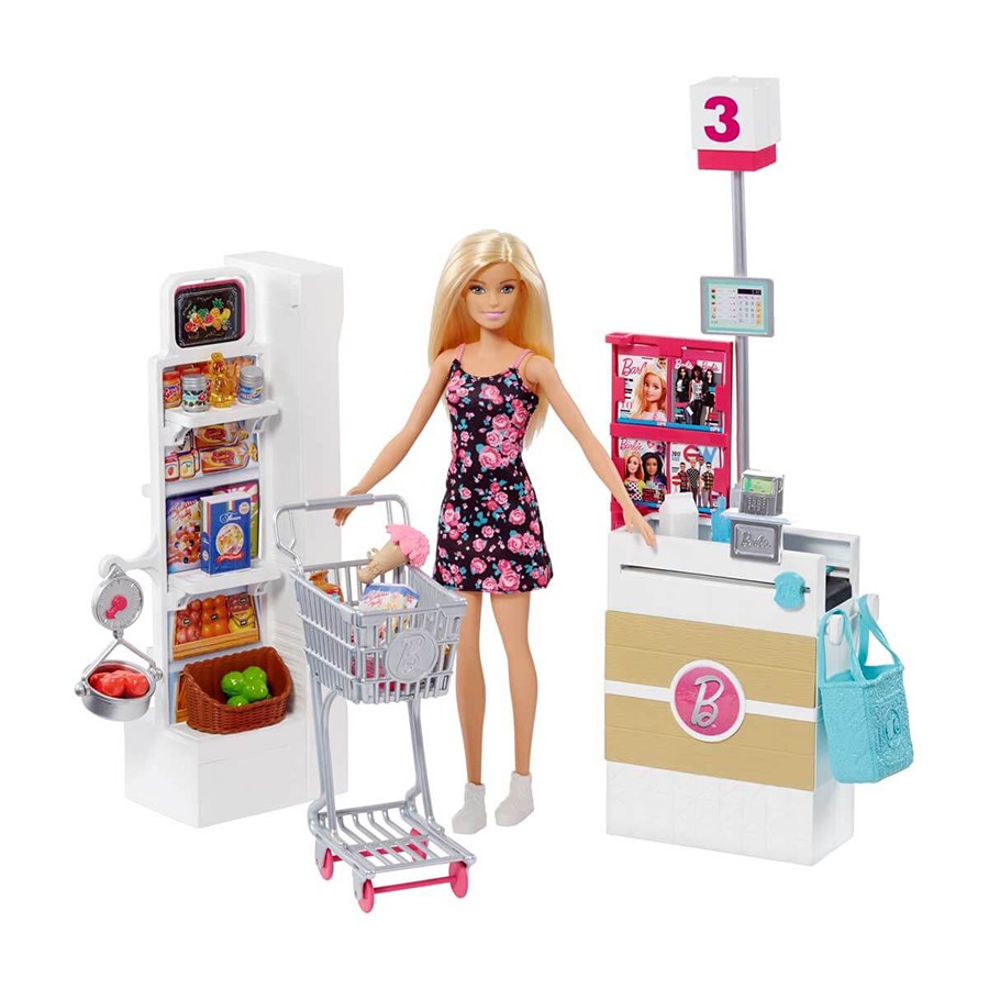 Barbie Süpermarkette Oyun Seti 