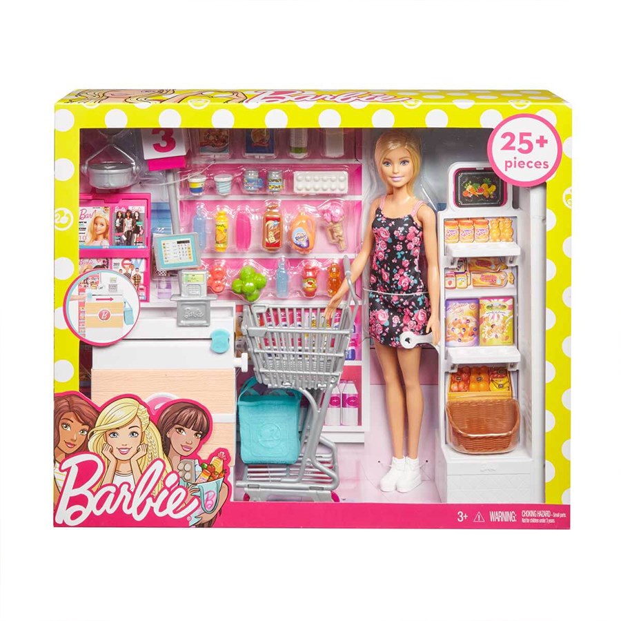 Barbie Süpermarkette Oyun Seti 
