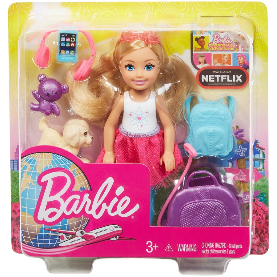 Barbie Aksesuarlı Chelsea Bebek Seyahatte 