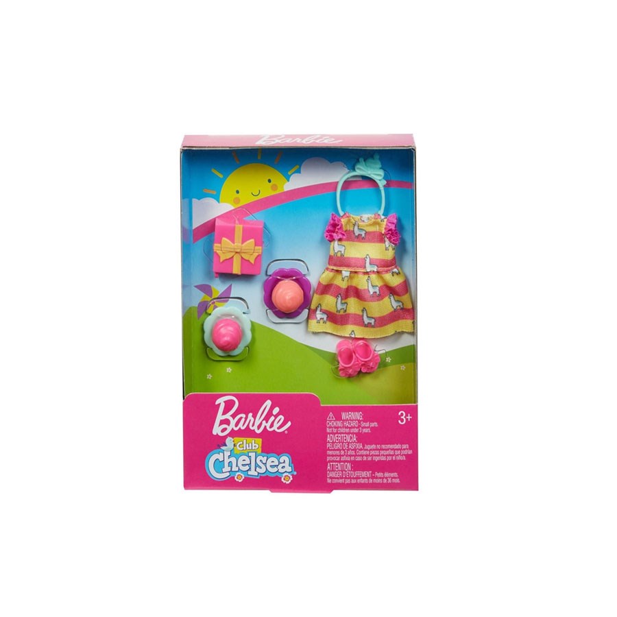 Barbie Chelsea Sevimli Aksesuarları Sarı Pembe Çizgili