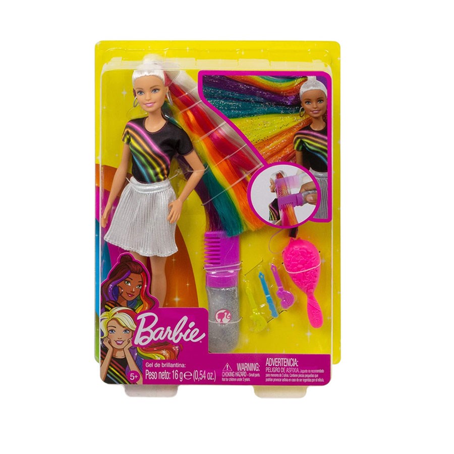 Barbie Gökkuşağı Renkli Saçlar Bebeği 