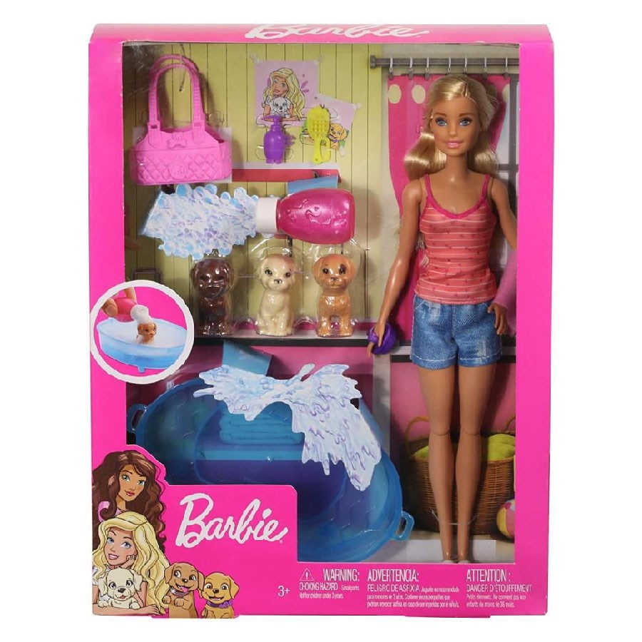 Barbie ve Köpekleri Banyo Keyfinde Oyun Seti 