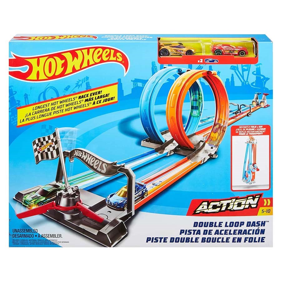 Hot Wheels Çift Çemberde Depar Pist Seti 