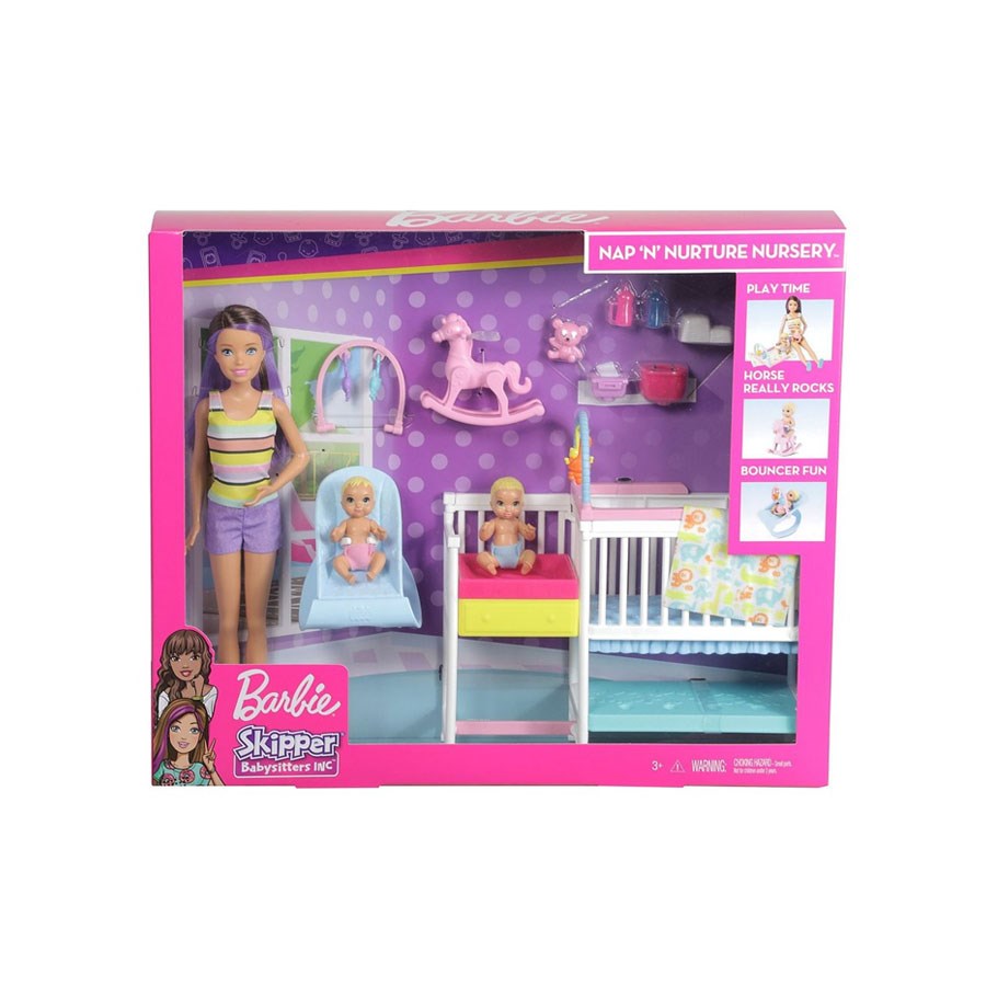 Barbie Bebek Bakıcısı Skipper Uyku Eğitiminde Oyun Seti 