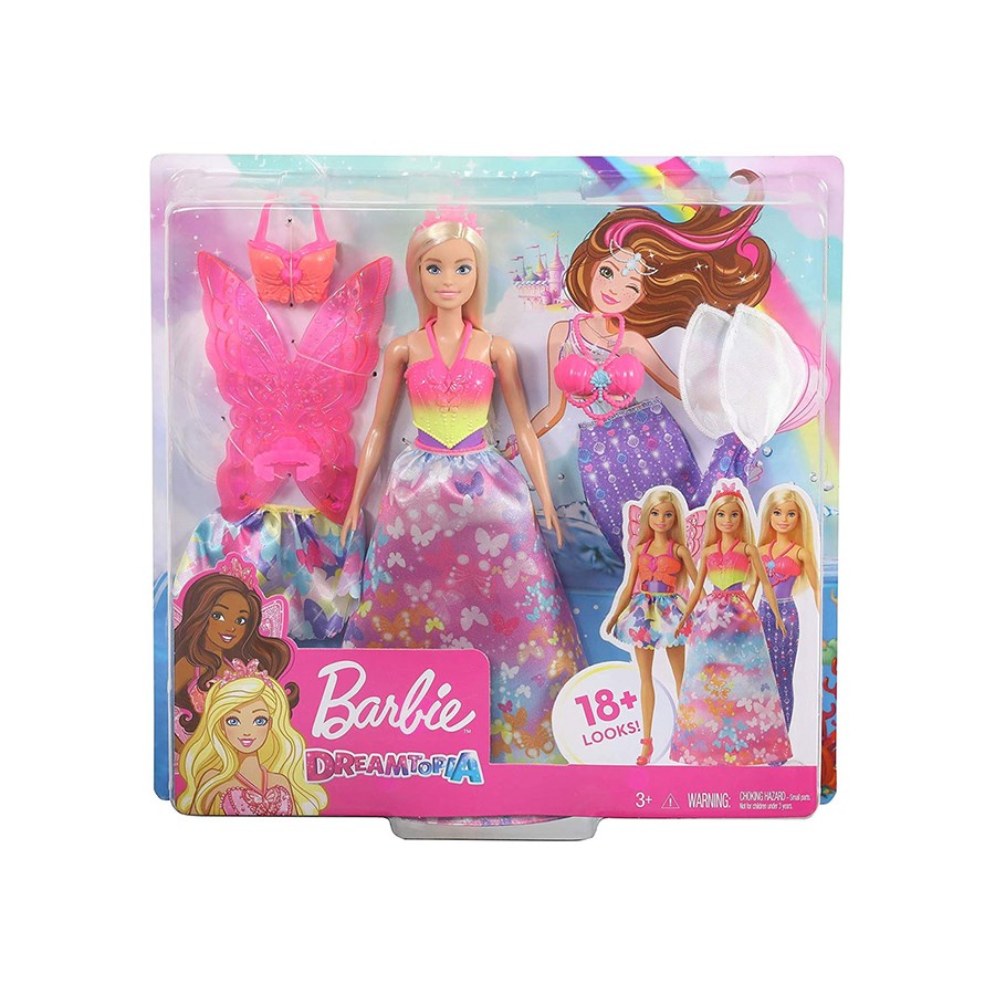 Barbie Dreamtopia Dönüşen Prenses Bebek Oyun Seti 