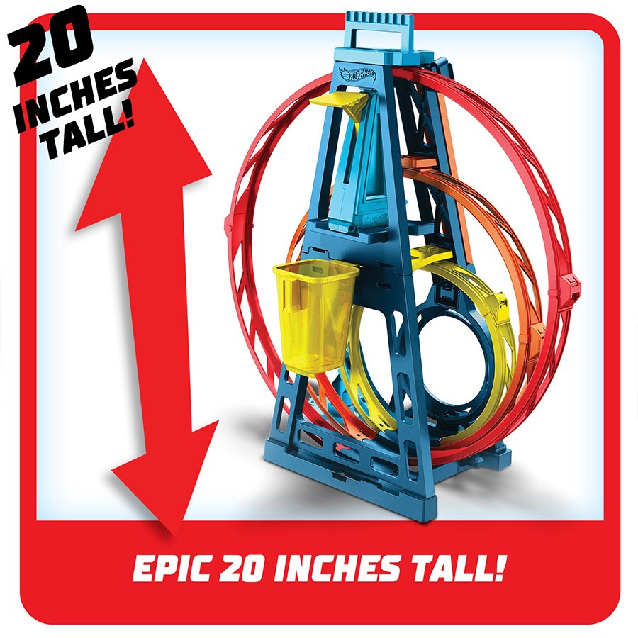 Hot Wheels Track Builder Üçlü Çember Aksiyonu Seti 