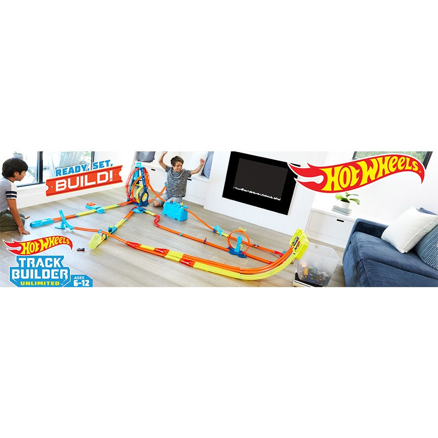 Hot Wheels Track Builder Üçlü Çember Aksiyonu Seti 