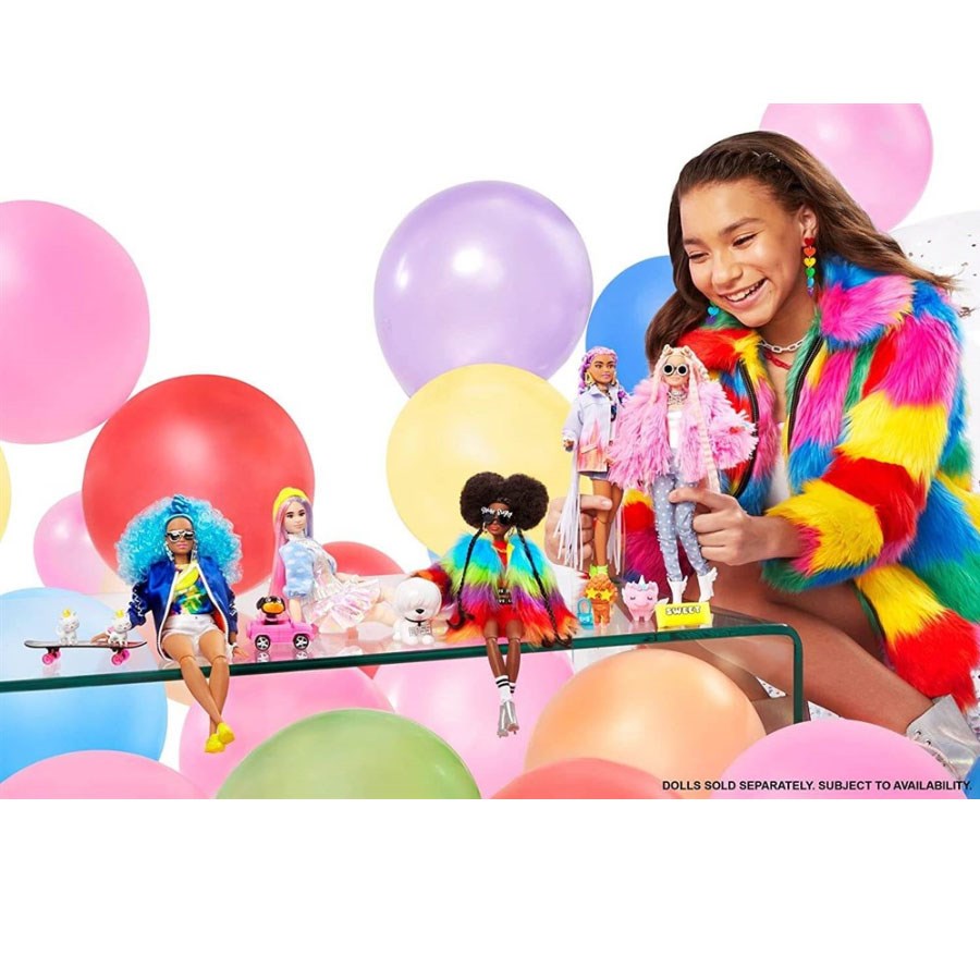 Barbie Extra Renkli Örgü Saçlı Bebek 