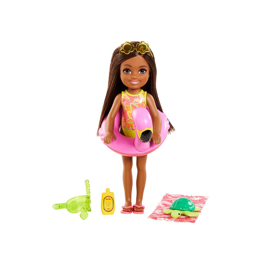 Barbie Chelsea Kayıp Doğum Günü Oyun Setleri Flamingo Simitli
