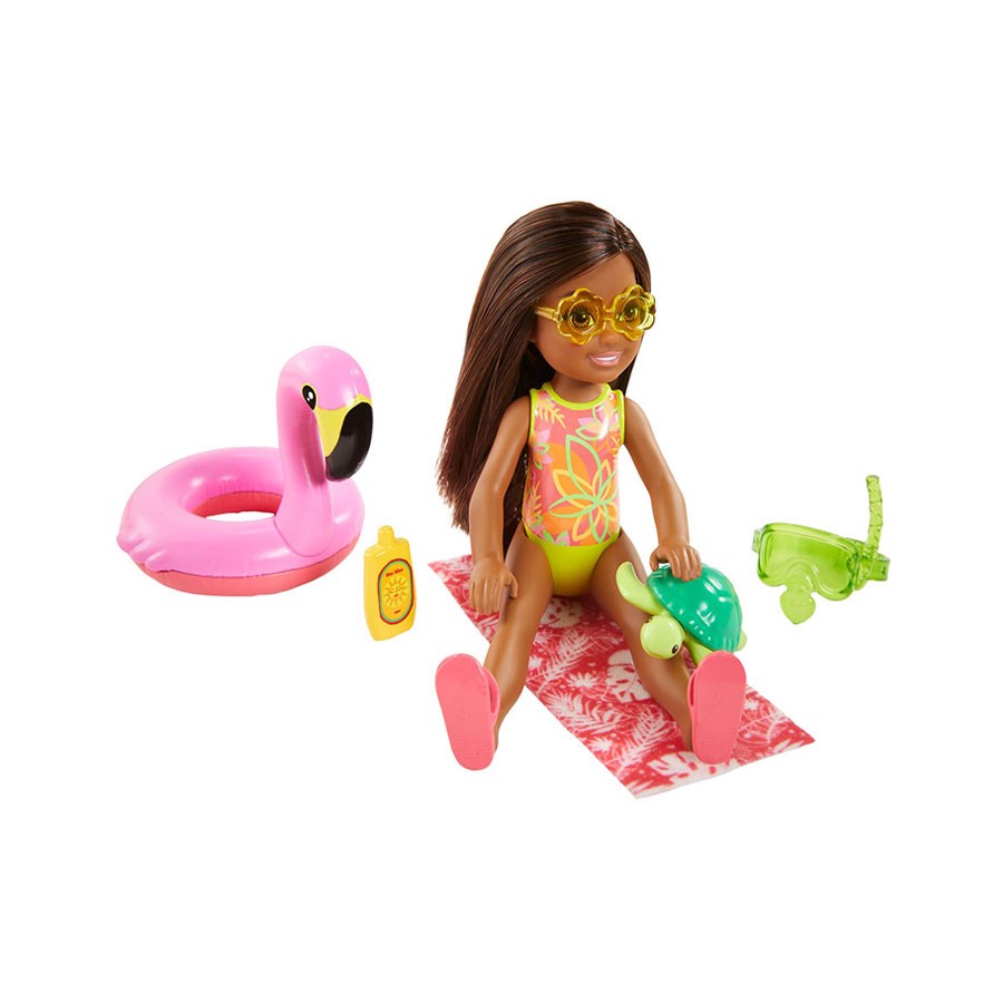 Barbie Chelsea Kayıp Doğum Günü Oyun Setleri Flamingo Simitli