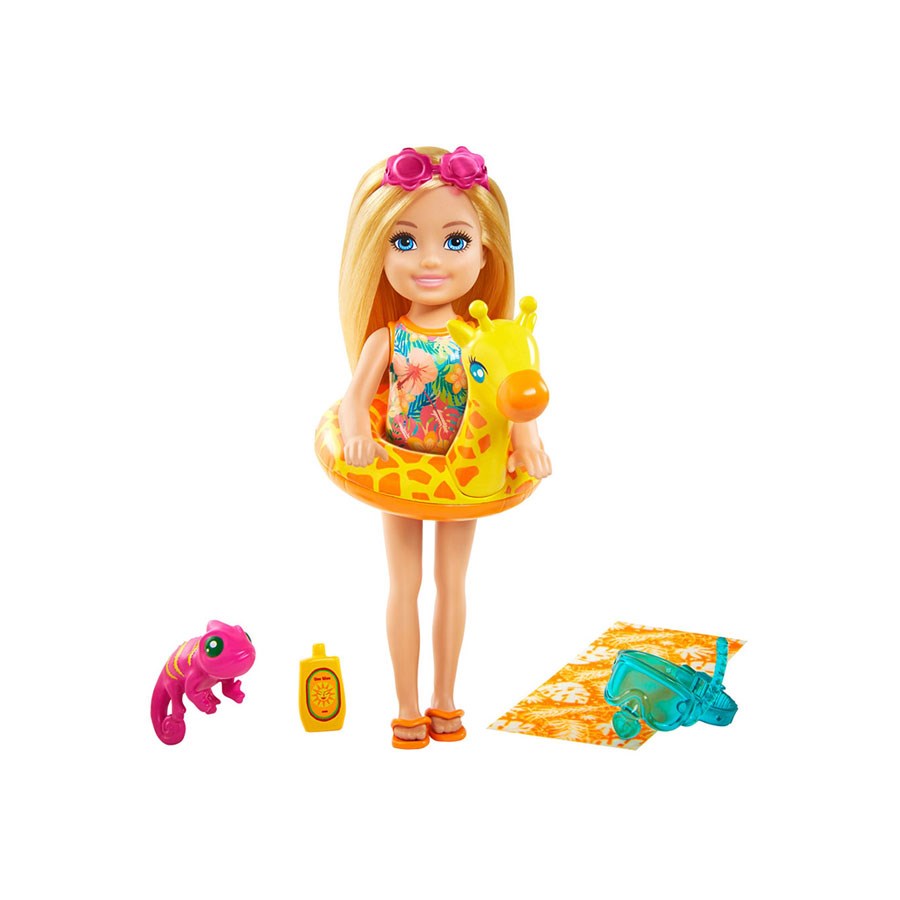 Barbie Chelsea Kayıp Doğum Günü Oyun Setleri Zürafa Simitli