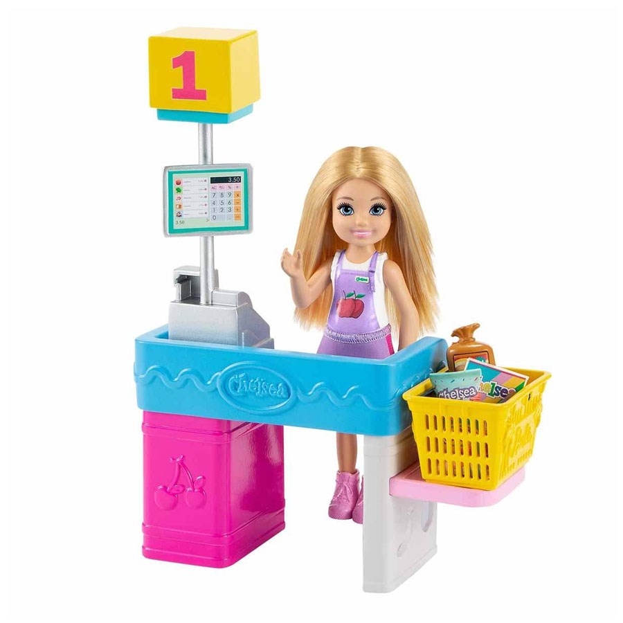 Barbie Chelsea Meslekleri Öğreniyor Market Çalışanı 