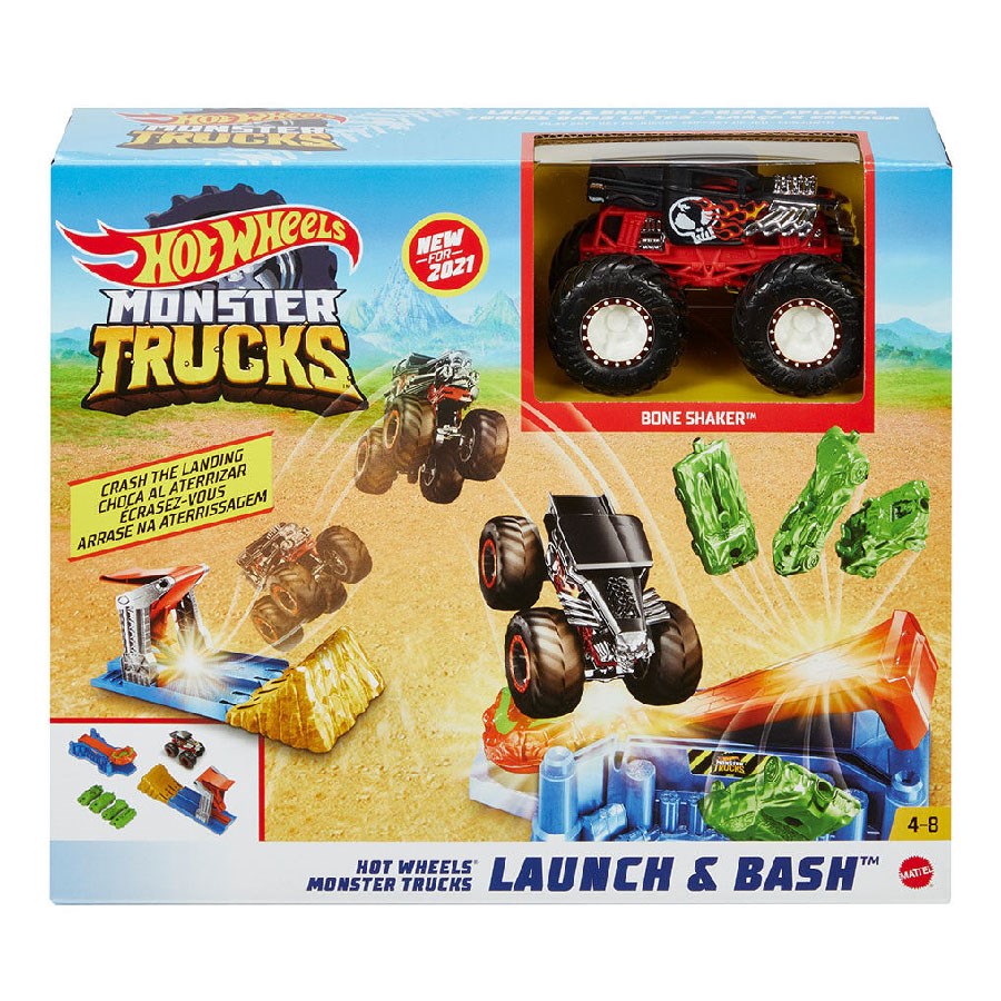 Hot Wheels Monster Trucks Fırlat ve Çarpış Oyun Seti 