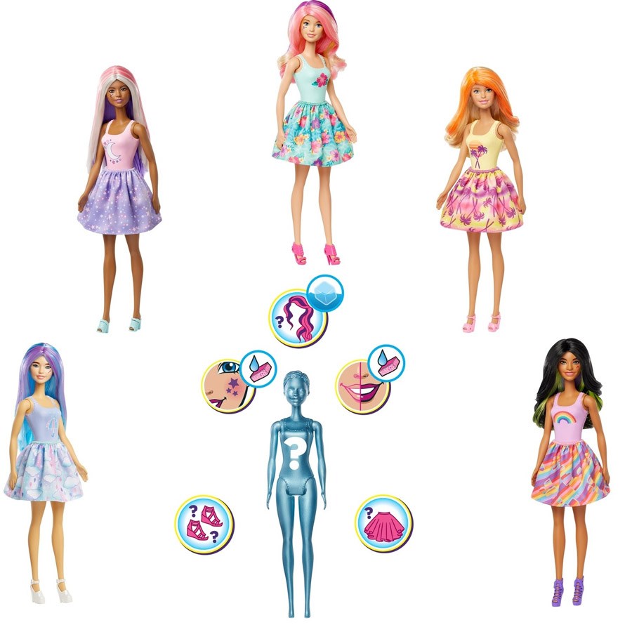 Barbie Color Reveal Renk Değiştiren Işıltılı Sürpriz 1 