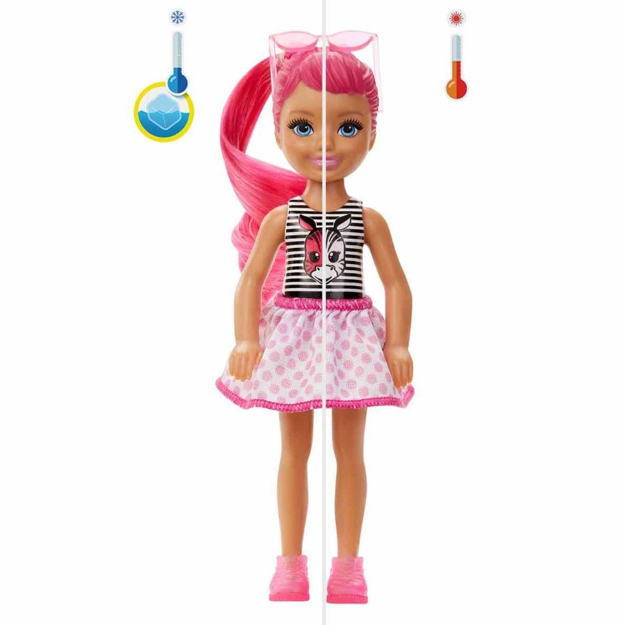 Barbie Color Reveal Renk Değiştiren Sürpriz Chelsea Renk Bloklu 