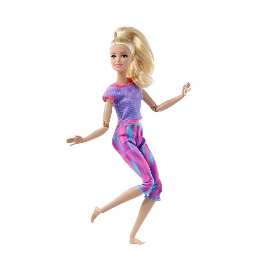 Barbie Sonsuz Hareket Bebeği Sarışın Desenli Taytlı 