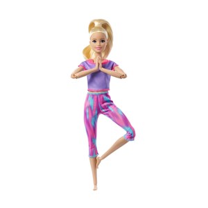 Barbie Sonsuz Hareket Bebeği Sarışın Desenli Taytlı