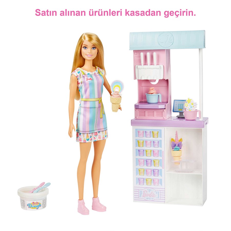 Barbie Dondurma Dükkanı Oyun Seti 