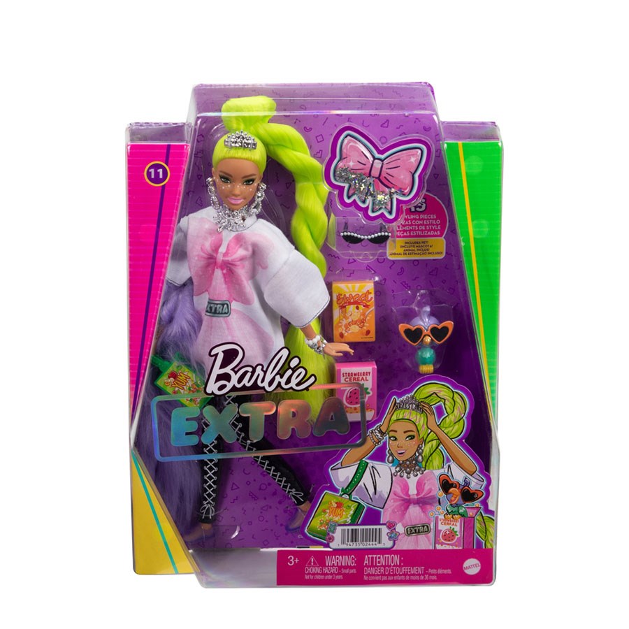 Barbie Extra Neon Saçlı Bebek 