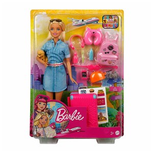 Barbie Seyahatte Bebeği ve Aksesuarları