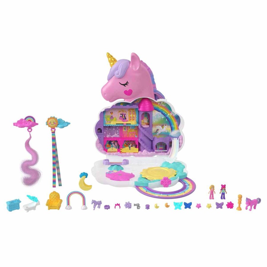 Polly Pocket Tek Boynuzlu Atın Gökkuşağı Salonu 