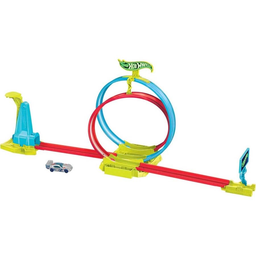 Hot Wheels Neon Yarışlar Çifte Çemberde Yarış Seti 