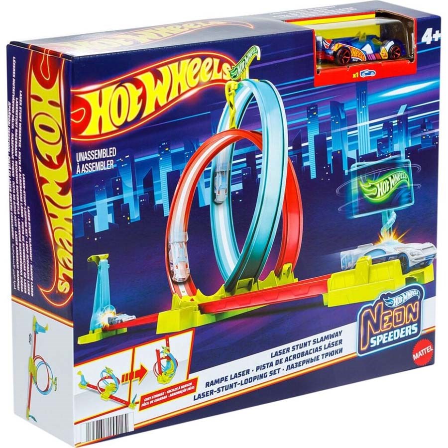 Hot Wheels Neon Yarışlar Çifte Çemberde Yarış Seti 