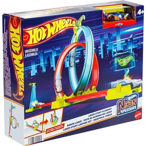 Hot Wheels Neon Yarışlar Çifte Çemberde Yarış Seti