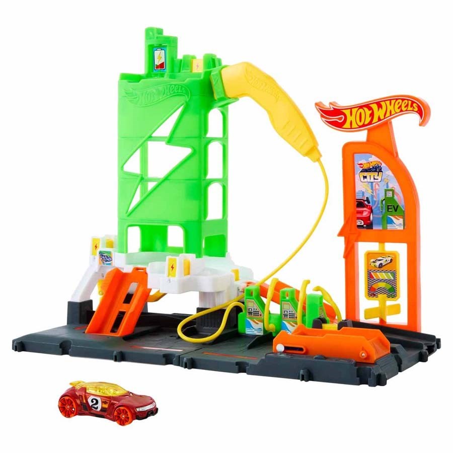 Hot Wheels Elektrikli Araç Şarj İstasyonu Oyun Set 