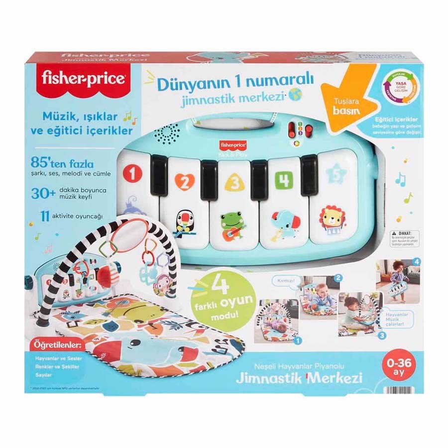Fisher Price Neşeli Hayvanlar Piyanolu Oyun Halısı 