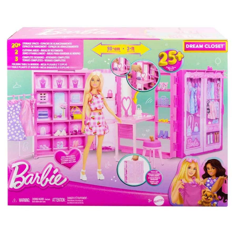 Barbienin Rüya Gardırobu ve Bebek Oyun Seti 