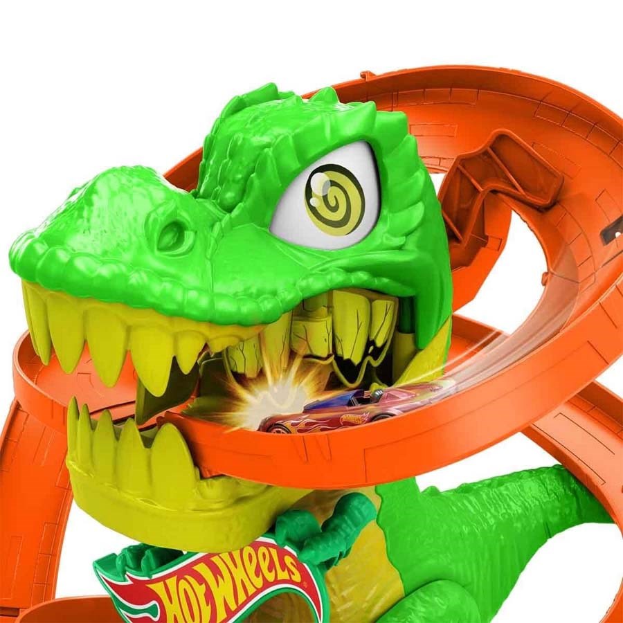 Hot Wheels T-Rex ve İtfaiye İstasyonu Oyun Seti 