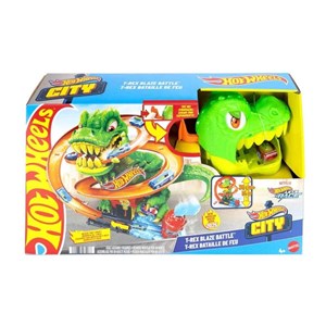Hot Wheels T-Rex ve İtfaiye İstasyonu Oyun Seti