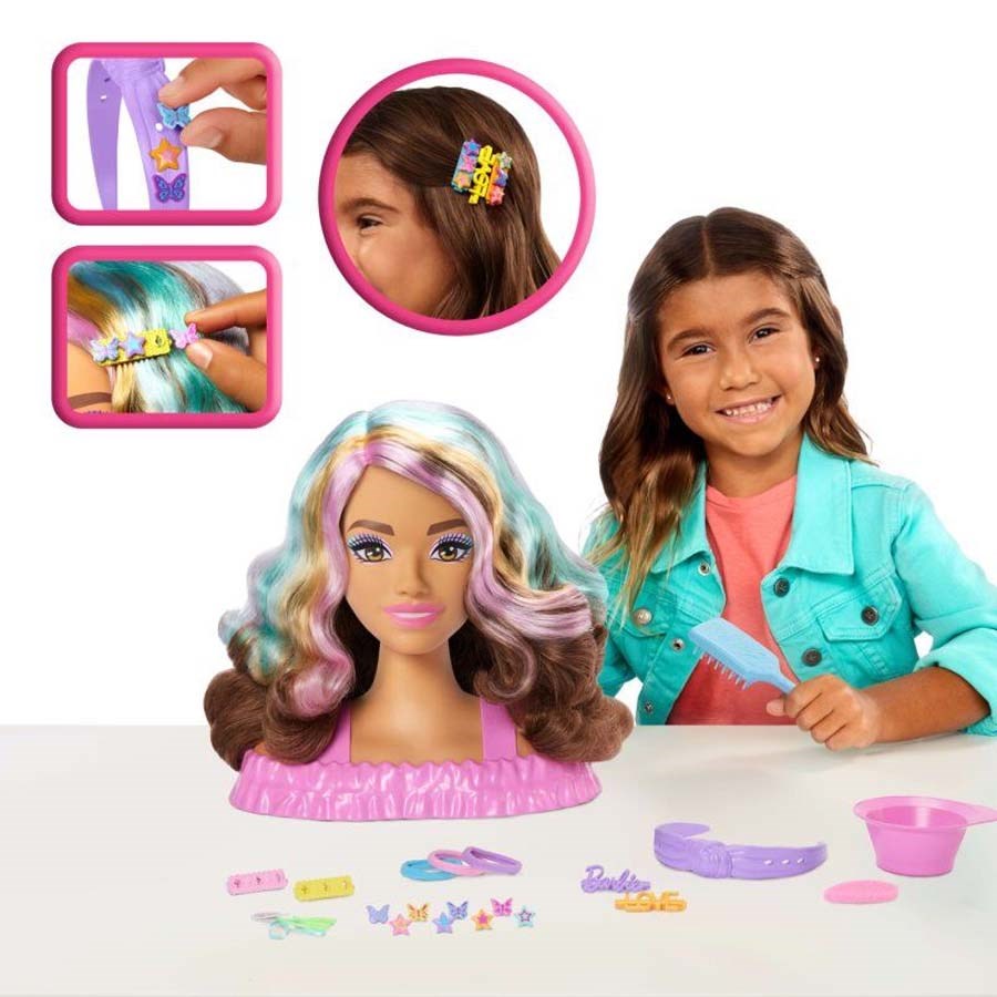 Barbie Saç Tasarımı Büstü Kahverengi Saçlı 