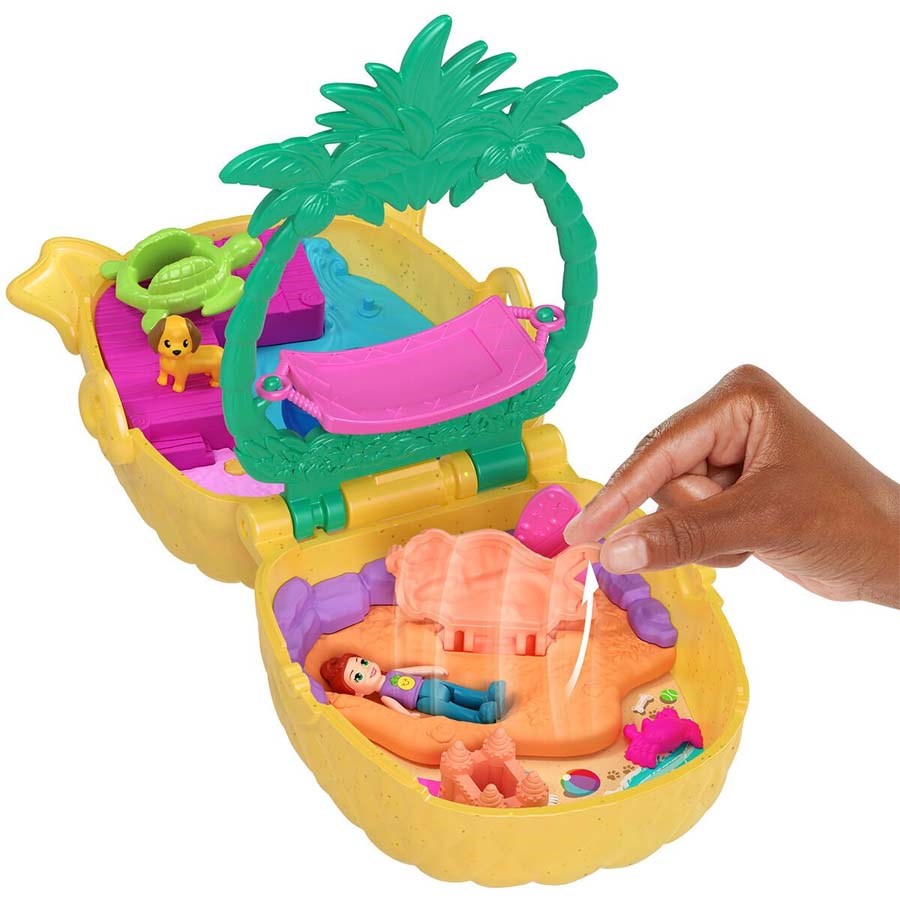 Polly Pocket Ananas Köpekçik Plajı Mini Oyun Seti 